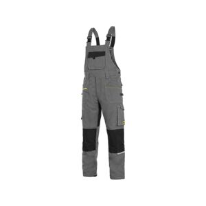 CXS STRETCH pánské Kalhoty pracovní s laclem šedá/černá 64